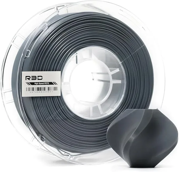 R3D R3D High Speed PETG PRO Filament 1KG, 3D Printer Filament for 30-/s High-Speed Printing, Dimensional Accuracy +/-, Plastic Spool, Compatible with AMS (Gray)