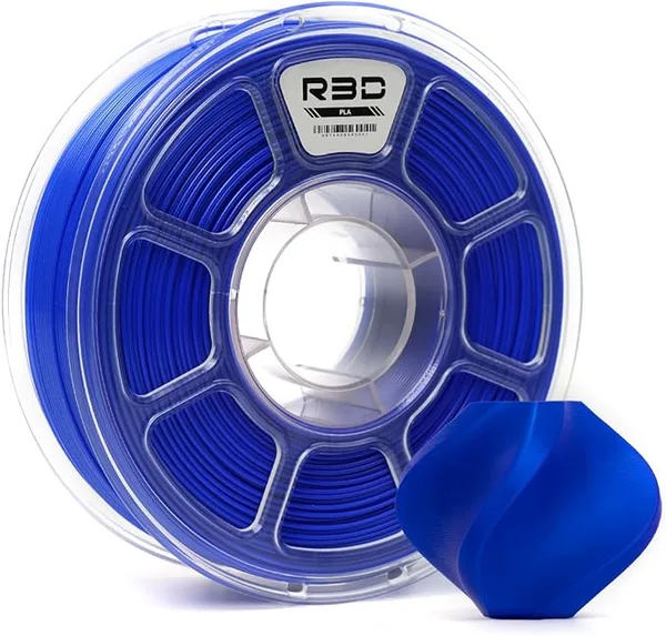 R3D R3D PLA Filament, 0-/s High Speed PLA Printing, Dimensional Accuracy +/-, 1KG (2.2lbs) Clear Plastic Spool 3D Printer Filament (Fluorescent Blue)
