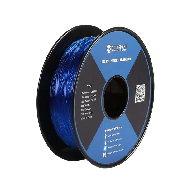 SainSmart Blue, Flexible TPU Filament 0.8kg/1.76lb