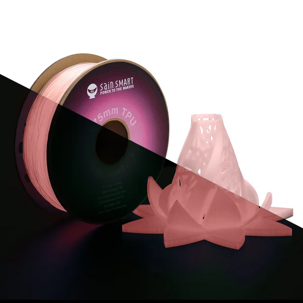 SainSmart Glow-in-the-dark, Luminous Pink, Flexible TPU Filament 1kg/2.2lb