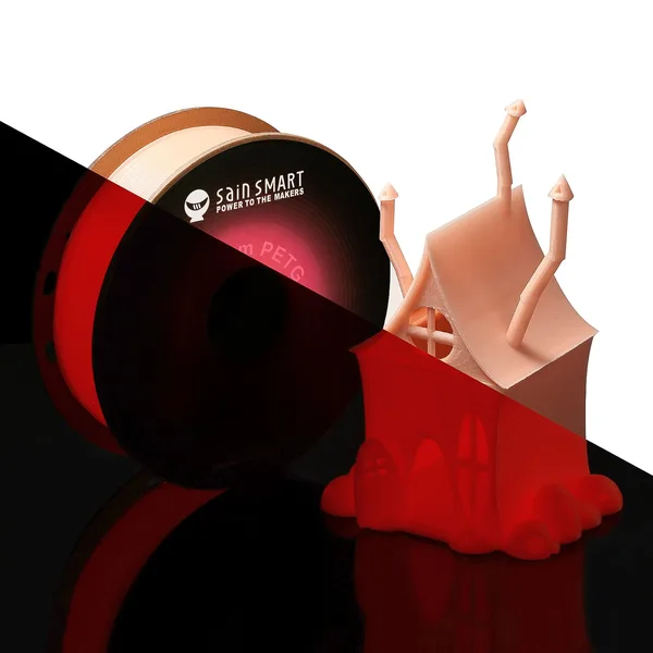SainSmart Glow-in-the-dark Red PRO-3 PETG Filament, 1kg