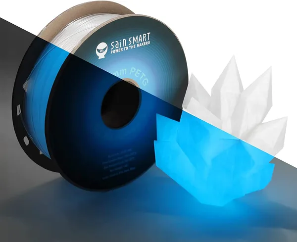 SainSmart Glow-in-the-dark Blue PRO-3 PETG Filament, 1kg