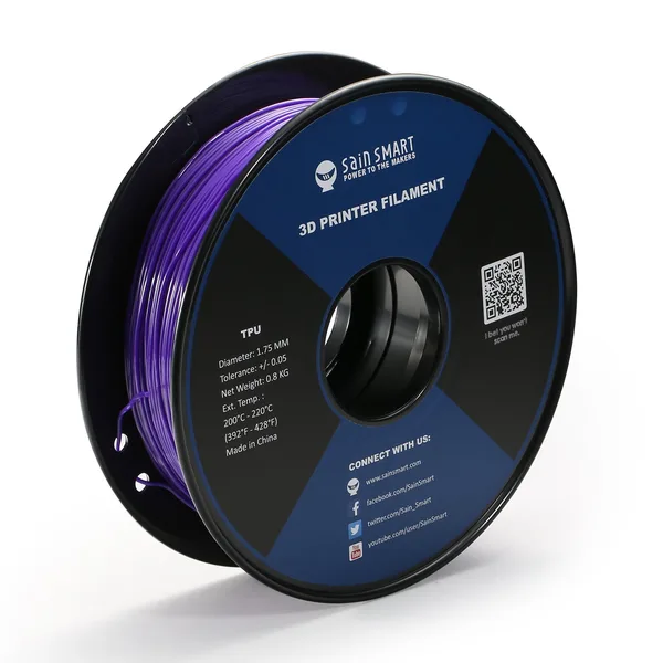 SainSmart Kaoss Purple, Flexible TPU Filament 0.8kg/1.76lb