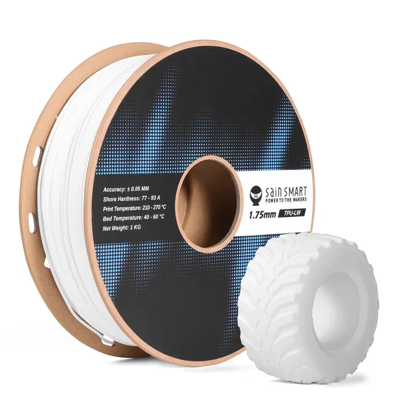 SainSmart Lightweight TPU Filament, Foaming LW-TPU 77A–93A, High Resilience & Matte Finish