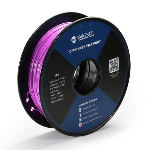 SainSmart Neon Magenta, Cyberpunk Color TPU Filament 0.8kg/1.76lb