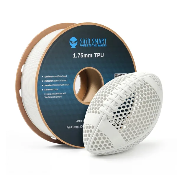 SainSmart TPU Filament, Upgrade 1KG (2.2 lbs) 95A Flexible TPU, ± Accuracy, For FPV Drones