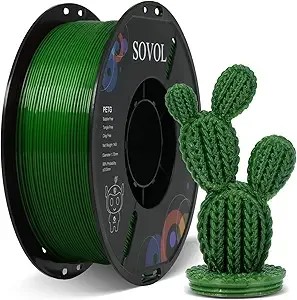 Sovol Sovol 3D Printer PETG Filament 1KG (2.2lbs), High Precision, Strong Toughness, Wiring Tightness, Dimensional Accuracy +/-, 3D Printing PETG Filaments, Green