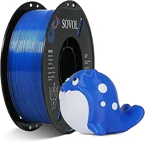 Sovol Sovol 3D Printer PETG Filament 1KG (2.2lbs), High Precision, Strong Toughness, Wiring Tightness, Dimensional Accuracy +/-, 3D Printing PETG Filaments, Blue