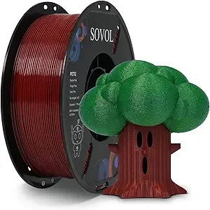 Sovol Sovol 3D Printer PETG Filament 1KG (2.2lbs), High Precision, Strong Toughness, Wiring Tightness, Dimensional Accuracy +/-, 3D Printing PETG Filaments, Brown