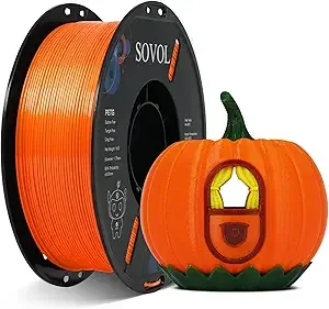 Sovol Sovol 3D Printer PETG Filament 1KG (2.2lbs), High Precision, Strong Toughness, Wiring Tightness, Dimensional Accuracy +/-, 3D Printing PETG Filaments, Orange