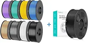 SUNLU SUNLU PLA Meta 3D Printer Filament and 250g PLA Filament, High Toughness PLA Meta Filament, No Clogging, Highly Fluid, Fast Printing for 3D Printer,Dimensional Accuracy +/-