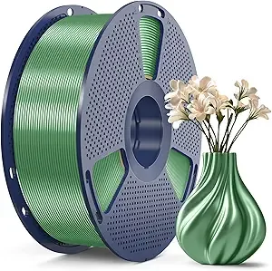 SUNLU SUNLU 3D Printer Silk Filament,Shiny Silk PLA Filament, Smooth Silky Surface, Great Easy to Print for 3D Printers, Dimensional Accuracy +/-, Silk Bronze 1KG