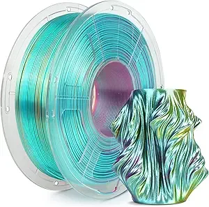 SUNLU SUNLU Silk Triple Color Pla Filament, Silk PLA 3D Printer Filament, Shiny Silk Texture, Dimensional Accuracy +/-, 1KG Spool (2.2 lbs), PLA Silk Triple Color (Red Yellow Green)
