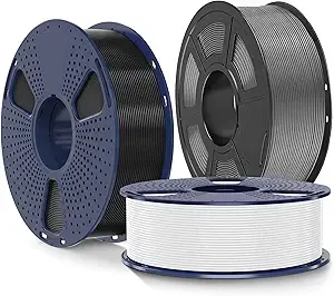 SUNLU SUNLU PLA+2.0 3D Printer Filament Black+White 2KG and SUNLU PLA Meta Filament Grey 1KG