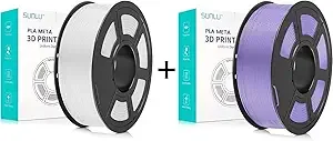 SUNLU SUNLU PLA Meta Filament White and Taro Purple 1kg*2