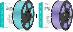 SUNLU SUNLU PLA Meta Filament Light Blue and Taro Purple 1kg*2