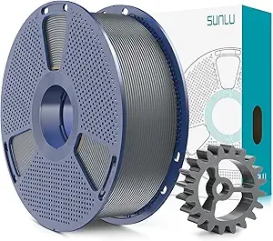 SUNLU SUNLU PLA+2.0 3D Printer Filament, Upgrade PLA+ Filament, Tougher and Stronger, Neatly Wound PLA Plus Filament, Dimensional Accuracy +/-, 1KG Spool(2.2lbs), Grey
