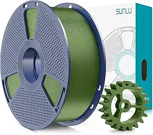 SUNLU SUNLU PLA+2.0 3D Printer Filament, Upgrade PLA+ Filament, Tougher and Stronger, Neatly Wound PLA Plus Filament, Dimensional Accuracy +/-, 1KG Spool(2.2lbs), Olive Green