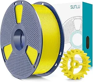SUNLU SUNLU PLA+2.0 3D Printer Filament, Upgrade PLA+ Filament, Tougher and Stronger, Neatly Wound PLA Plus Filament, Dimensional Accuracy +/-, 1KG Spool(2.2lbs), Yellow
