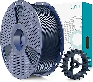 SUNLU SUNLU PLA+2.0 3D Printer Filament, Upgrade PLA+ Filament, Tougher and Stronger, Neatly Wound Filament, Dimensional Accuracy +/-, 1KG Spool(2.2lbs), Midnight Black