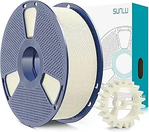 SUNLU SUNLU PLA+2.0 3D Printer Filament, Upgrade PLA+ Filament, Tougher and Stronger, Neatly Wound Filament, Dimensional Accuracy +/-, 1KG Spool(2.2lbs), Bone White