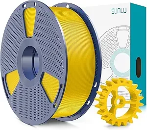 SUNLU SUNLU PLA+2.0 3D Printer Filament, Upgrade PLA+ Filament, Tougher and Stronger, Neatly Wound Filament, Dimensional Accuracy +/-, 1KG Spool(2.2lbs), Vivid Yellow
