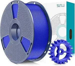 SUNLU SUNLU PLA+2.0 3D Printer Filament, Upgrade PLA+ Filament, Tougher and Stronger, Neatly Wound Filament, Dimensional Accuracy +/-, 1KG Spool(2.2lbs), Klein Blue