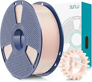 SUNLU SUNLU PLA+2.0 3D Printer Filament, Upgrade PLA+ Filament, Tougher and Stronger, Neatly Wound Filament, Dimensional Accuracy +/-, 1KG Spool(2.2lbs), Beige