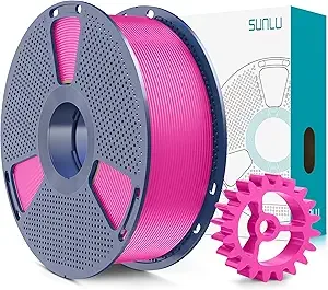 SUNLU SUNLU PLA+2.0 3D Printer Filament, Upgrade PLA+ Filament, Tougher and Stronger, Neatly Wound Filament, Dimensional Accuracy +/-, 1KG Spool(2.2lbs), Magenta