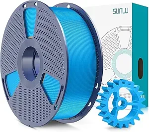 SUNLU SUNLU PLA+2.0 3D Printer Filament, Upgrade PLA+ Filament, Tougher and Stronger, Neatly Wound Filament, Dimensional Accuracy +/-, 1KG Spool(2.2lbs), Cyan