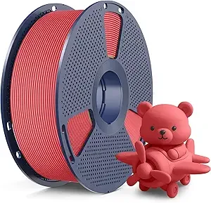 SUNLU SUNLU High Speed Matte PLA Filament, Up to/s Fast 3D Printer Filament, Smooth Matte PLA Filament Fits Most FDM 3D Printers, 1KG Reusable Spool, Matte Cherry Red