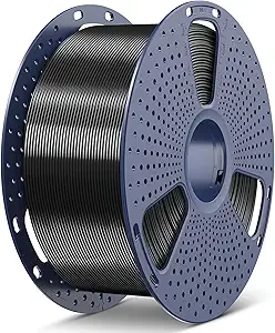 SUNLU SUNLU 3KG PLA+ Silk 3D Printer Filament, Large Spool(6.6lbs) Silk Filament, Dimensional Accuracy +/-, 3KG/1 Spool, Black