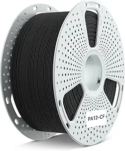 SUNLU SUNLU PA12-CF Carbon Fiber Nylon Filament - High Precision Engineering Filament with Excellent Wear & Oil Resistance, Big Roll Filament, 2.7kg Spool (5.95 lbs), Black