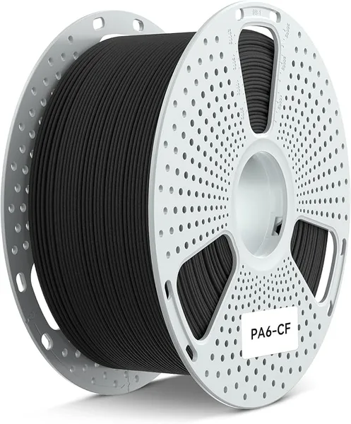 SUNLU SUNLU Nylon PA6-CF 3D Printer Filament - 20% Carbon Fiber Reinforced, 209°C Heat Resistance, Big Roll Filament, 2.7kg Spool(5.95 lbs), Black
