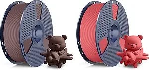 SUNLU SUNLU High Speed Matte PLA Filament, Smooth Surface & Up to/s Fast Printing Speed, Chocolate and Cherry Red