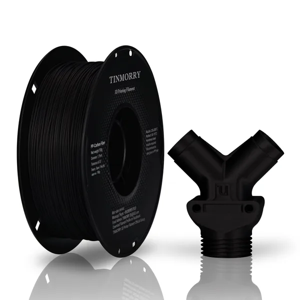TinMorry 10 Rolls Carbon Fiber PP Filament, 700g 1 Spool, Matte Black