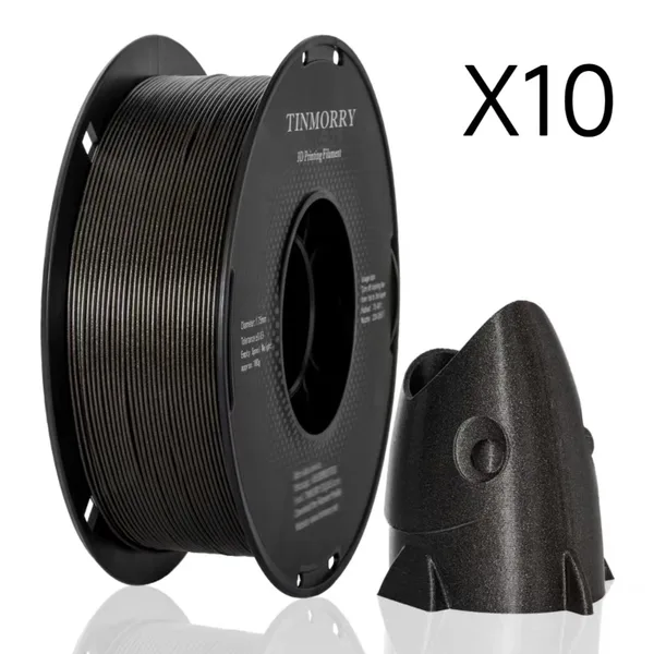 TinMorry 10 Rolls Sparkly PETG Filament, 1 KG 1 Spool