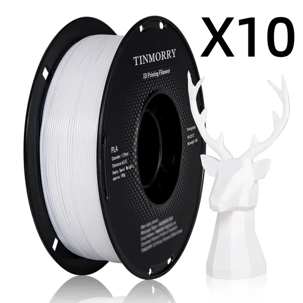 TinMorry 10 Rolls Regular PLA Filament, 1 KG 1 Spool