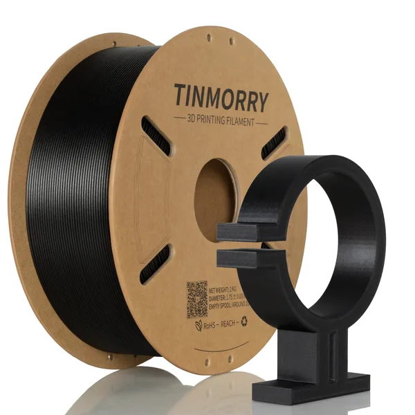 TinMorry Carbon Fiber PETG-ECO 3D Printer Filament, 2 KG, Black