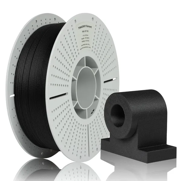 TinMorry Glass Fiber Reinforced PA6 Filament, 1 KG 1 Spool, Black