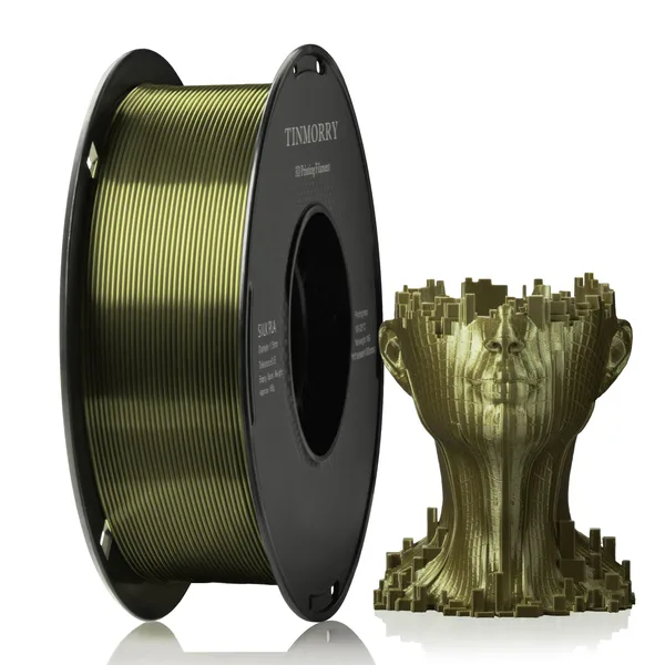 TinMorry Silk PLA 3D Printer Filament, 1 KG, Silk Bronze