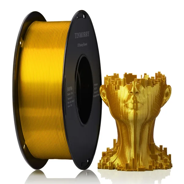 TinMorry Silk PLA 3D Printer Filament, 1 KG, Silk Gold