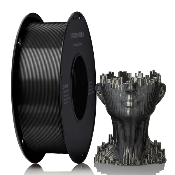 TinMorry Silk PLA 3D Printer Filament, 1 KG, Silk Iron Black