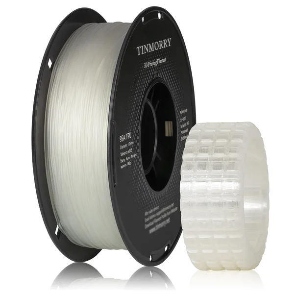 TinMorry 95A TPU 3D Printer Filament, 1 KG, Transparent