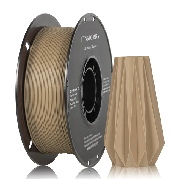 TinMorry Glass Fiber PETG 3D Printer Filament, 1 KG, Frosted  Apricot