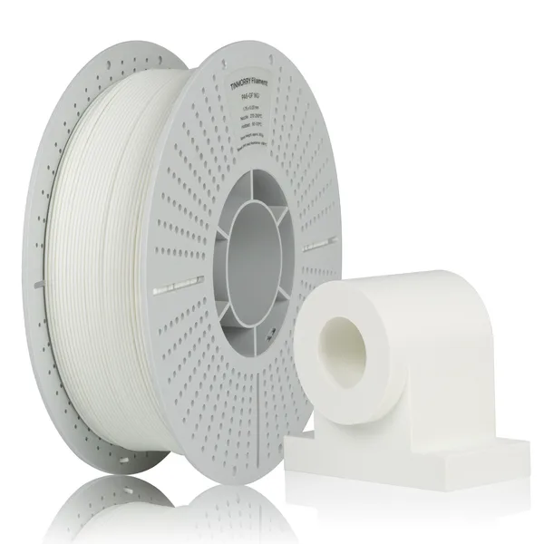 TinMorry Glass Fiber Reinforced PA6 Filament, 1 KG 1 Spool, Frosted White