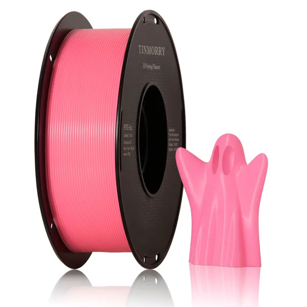 TinMorry Glowing PETG 3D Printer Filament, 1 KG, Glow Rose Red