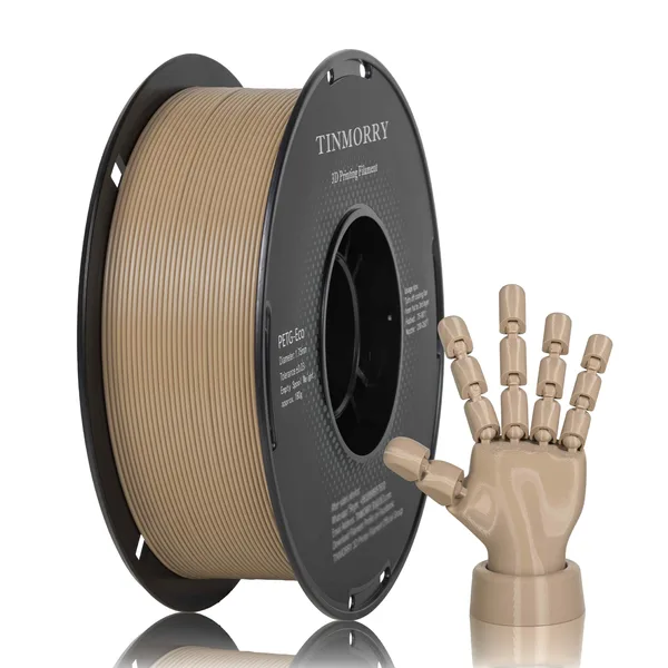 TinMorry Rapid PETG-Eco 3D Printer Filament, 1 KG, Apricot