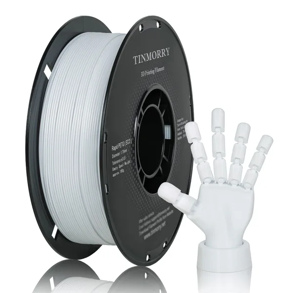 TinMorry Rapid PETG-Eco 3D Printer Filament, 1 KG, Cold White