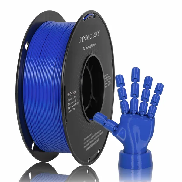 TinMorry Rapid PETG-Eco 3D Printer Filament, 1 KG, Klein Blue